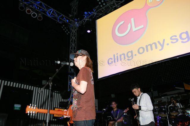 Performance by local band â€œAng Mo Paiâ€ during launch of CLing, a new Chinese-learning media platform (cling.omy.sg) jointly presented by Business China and omy.sg (Singapore Press Holdings' bilingual news portal), at Dragonfly, St James Power Station in Sentosa Gateway