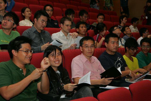 Undergraduates at Nanyang Auditorium in Nanyang Technological University (NTU) to attend Ministerial Forum on the theme "Singapore: Is there room for more?" organised by NTU Students' Union