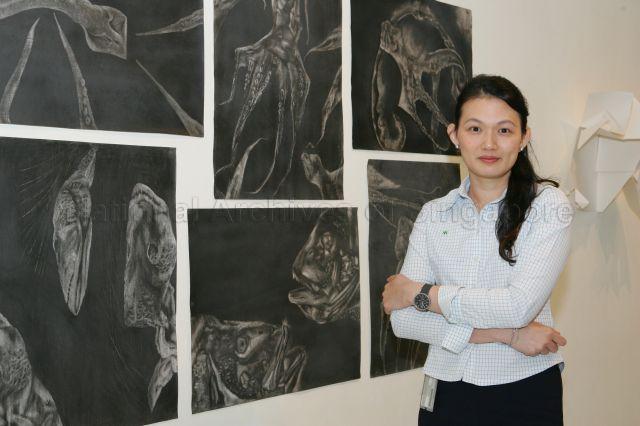 Art piece on display during Prime Minister Lee Hsien Loong's visit to School of the Arts (SOTA) interim campus, 90 Goodman Road