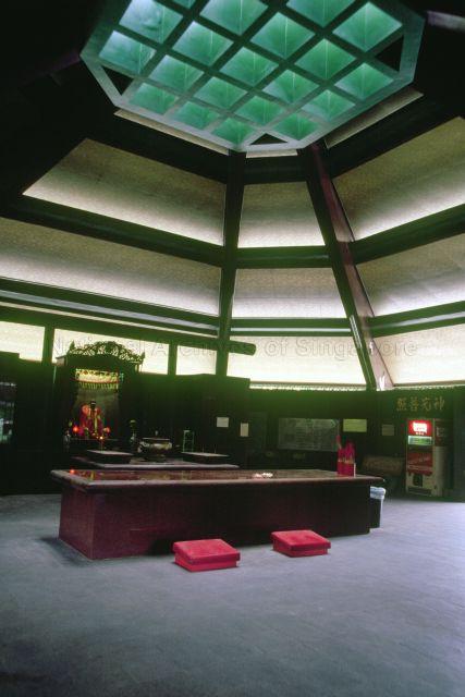 Interior view of Kwong Wai Siew Peck San Theng Columbarium at Kampong San Theng.
