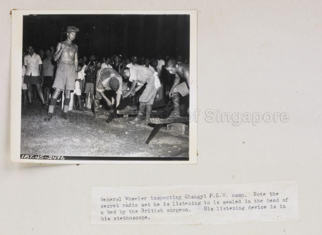 "Japanese Surrendered Personnel" working in front of the Municipal Building (currently City Hall), watched by thousands of local people