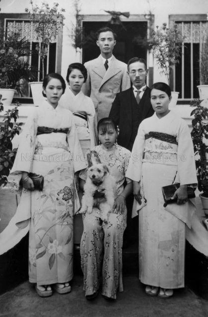 Souvenir picture of Nishida family on New Year's Day