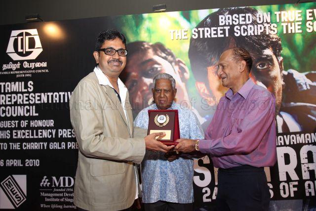 Taken at: Grand premier of first local Tamil feature film "Gurushetram - 24 Hours of Anger" in conjunction with Tamil language festival at Golden Village in Vivo City Pictured: Guest-of-Honour President S R Nathan