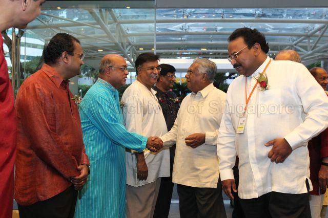 Taken at: Tamil Murasu 75th anniversary concert â€œTamils in Nation Building Concertâ€ at University Cultural Centre Pictured: President S R Nathan