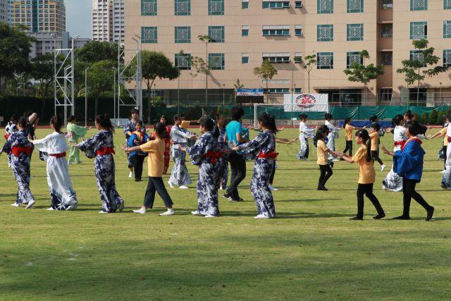 Japanese summer dance performance during Girl Guides centenary celebrations at Bishan Sports Stadium located at No. 7 Bishan Street 14