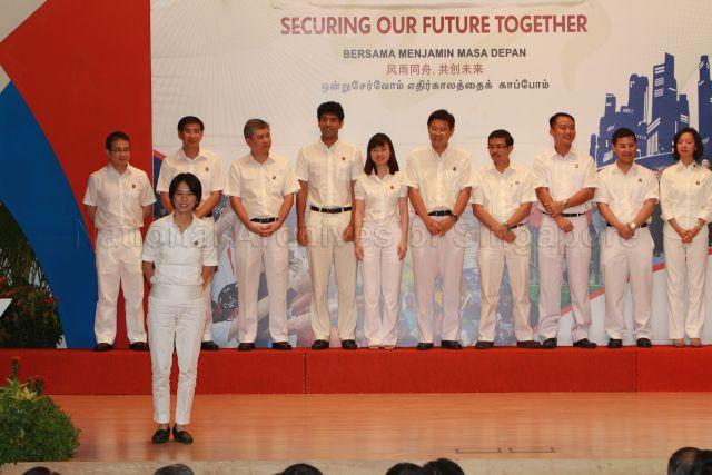 Introduction of new People's Action Party (PAP) candidates for the forthcoming general election during 25th Anniversary Rally of Young PAP (YP) at NTUC Centre auditorium in Marina Boulevard
