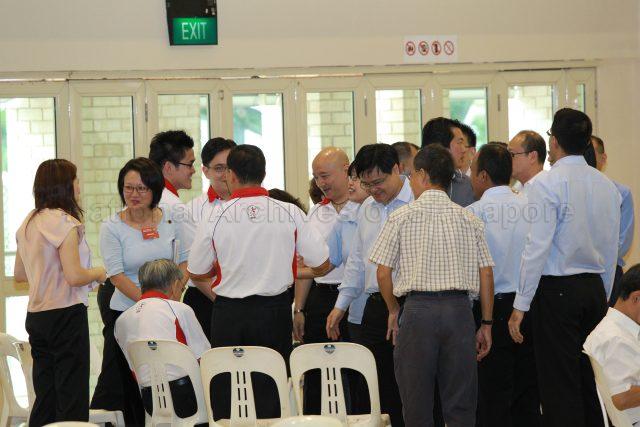 General Election 2011 - Candidates of Singapore People's Party (SPP) and Workers' Party (WP) with supporters at Deyi Secondary School in Ang Mo Kio Street 42, the nomination centre for electoral divisions of Ang Mo Kio, Aljunied, Bishan-Toa Payoh and Sengkang West