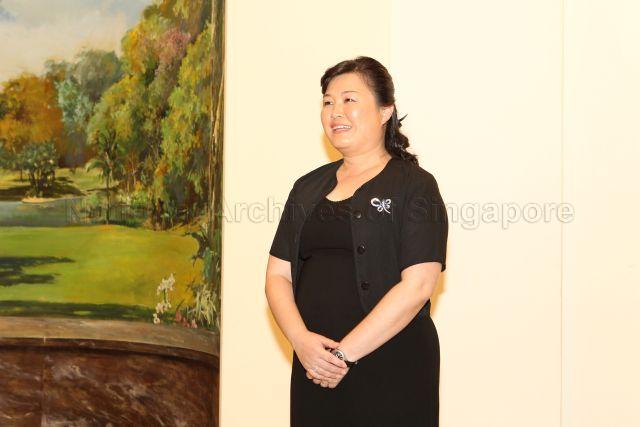 Chua Mui Ling, 42, Head of Maths at Woodlands Ring Primary School, recipient of the 2011 President's Award for Teachers, during Teachers' Day reception at Istana