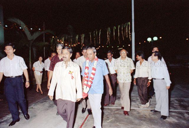 Indian Cultural Night at Bedok Community Centre - Arrival of Minister for Law and Home Affairs S. Jayakumar.