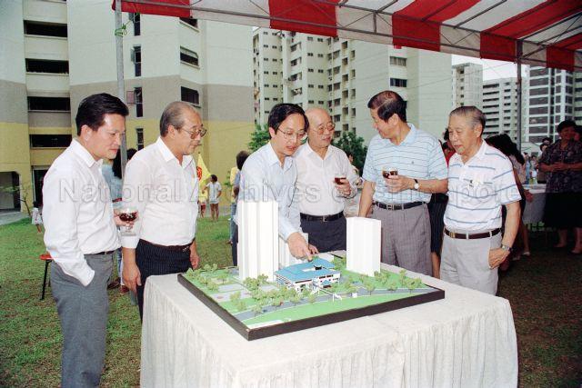 New Bukit Batok Community Club Ground Breaking Ceremony - Member of Parliament Ong Chit Chung viewing the building models.