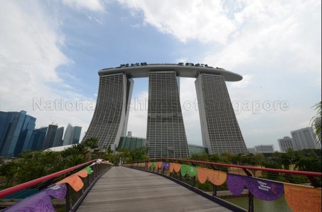 Gardens by the Bay at 18, Marina Gardens Drive - View of Marina Bay Sands from Dragonfly bridge