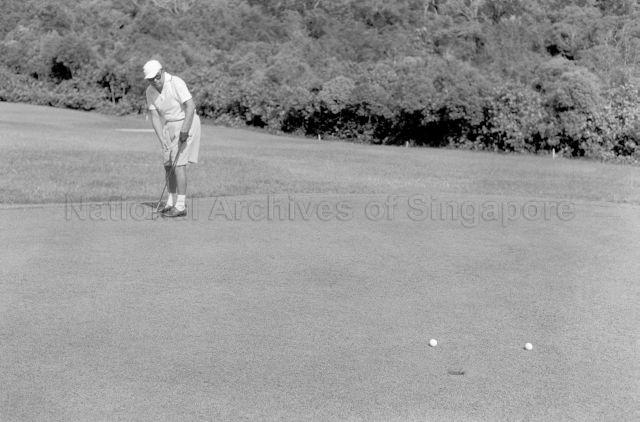 Deputy Prime Minister of Malaysia Abdul Razak Hussein at the Golf Competition