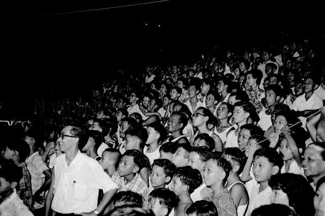 Opening of Duxton Plain Park - Spectators watching the performance on stage
