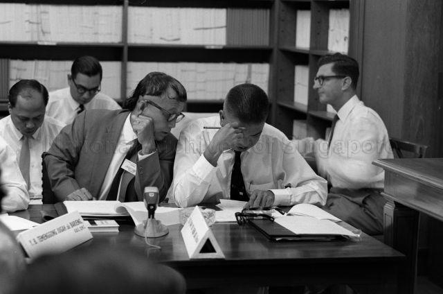 Malaysia Solidarity Consultative Committee at Assembly House - Temenggong Jugah anak Barieng of Sarawak attending closed session meeting