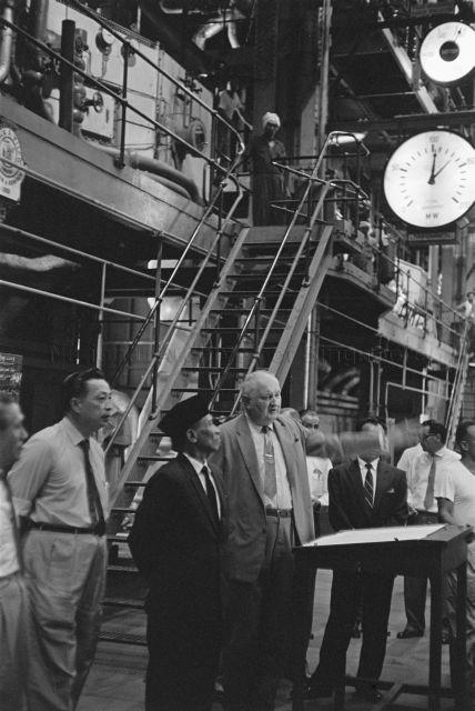 Visit to Singapore - Governor of Jakarta Dr. Soemarno Sosroatmodjo touring the power station