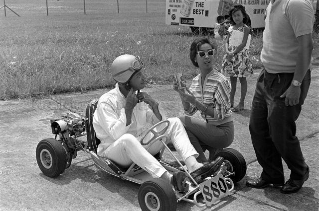 Go Kart Racing at Old Kallang Airport - Racers in their Go Karts