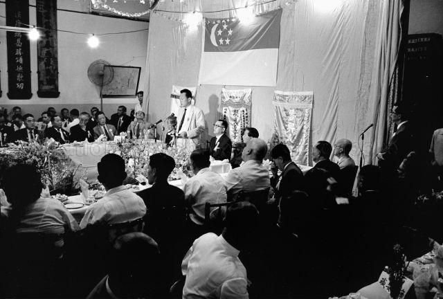 Swearing-in Ceremony at Thong Chai Medical Centre - Prime Minister Lee Kuan Yew delivering a speech