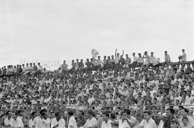 Football Association of Malaysia Cup Final at Jalan Besar Stadium - Spectators at the match