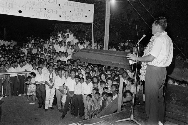 Opening of Jalan Ubi - Prime Minister Lee Kuan Yew delivering a speech