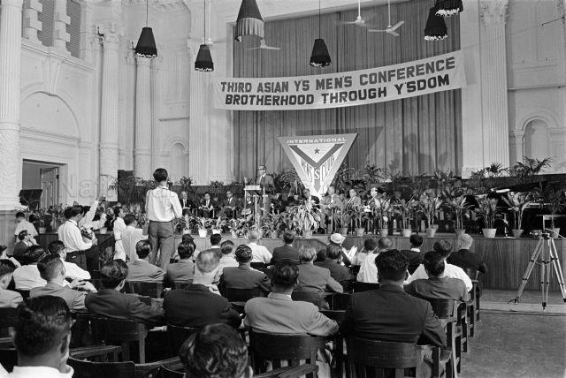 Third Asian Y's Men's Conference Brotherhood Through Y'sdom at Victoria Memorial Hall - Minister for Culture S. Rajaratnam delivering a speech