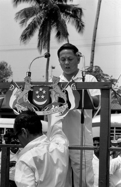Visit to Southern Islands - Assemblyman Bernard Rodrigues delivering a speech