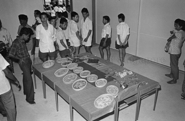 Visit to Changi Constituency - Visitors at the art exhibition