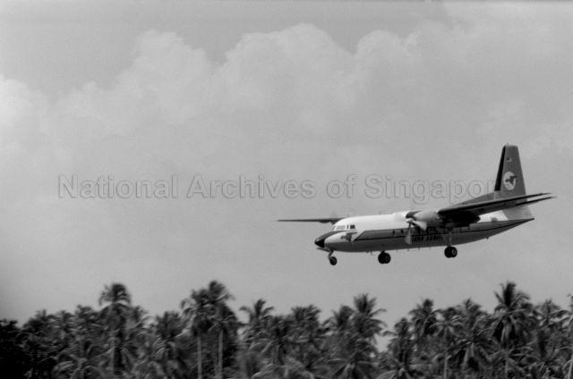 Artificial Rain Making at Flying Club - General view of a Malayan Airways plane