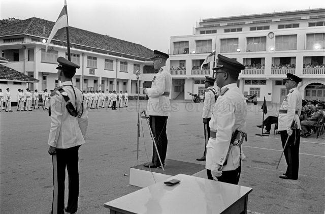 Singapore Military Forces Passing Out Parade - Military officer delivering a speech