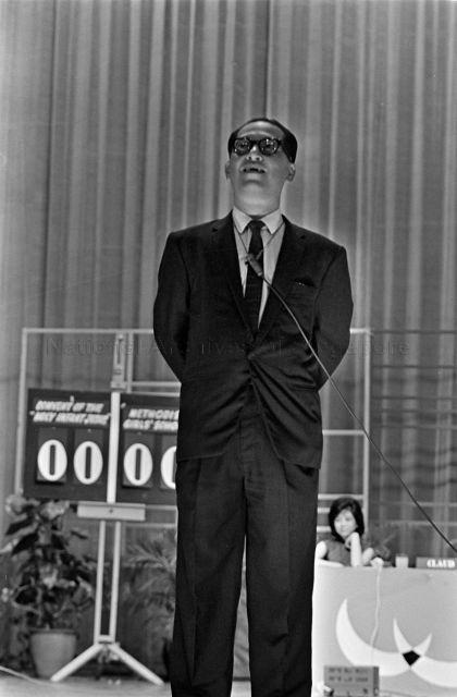 Malaysia Common Market Quiz Final at Victoria Memorial Hall - Judge delivering a speech