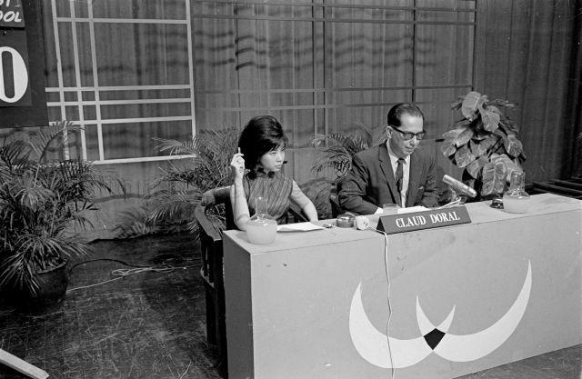 Malaysia Common Market Quiz Final at Victoria Memorial Hall - Judges on stage