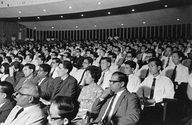 Singapore Polytechnic Graduation Ceremony - Guests and graduands seated in the audience