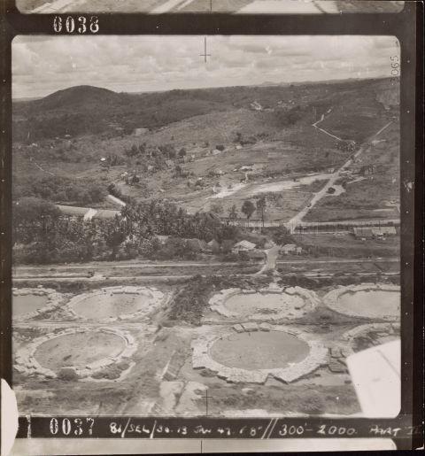 Remnants of the oil tanks built by the British in WW2 along Stagmont Ring area. Woodlands road seen from mid left to mid right of frame. Yew Tee (Oil pool in Hokkien) got its name from these tanks.
