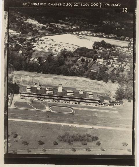 The Grandstand of the Singapore Turf Club at Bukit Timah.