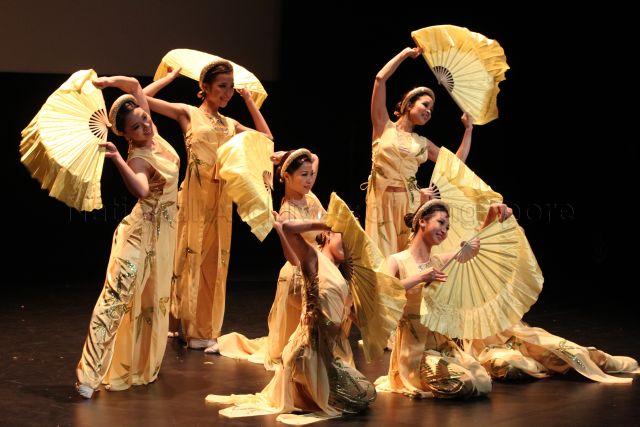 Vietnam National Opera Ballet presenting Spirit of Vietnamese Wind at launch of ASEAN Festival of the Arts held at Gallery Theatre, National Museum of Singapore. The gala show with the theme "ASEAN Unity in Cultural Diversity" showcased performances from the 10 ASEAN member states.
