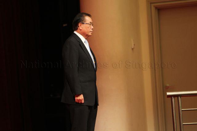 Recipient of Distinguished Service Order Medal, Chairman of DBS Group Holdings Peter Seah Lim Huat, at investiture of National Day awards held at University Cultural Centre Hall, National University of Singapore in Kent Ridge