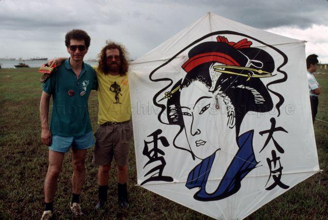 Two men and their kite