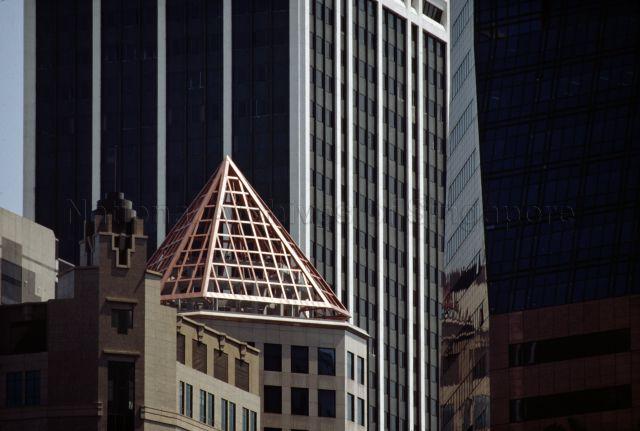 Pointed roof of AIA Tower