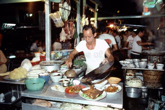 Hawker stall selling Chinese dishes
