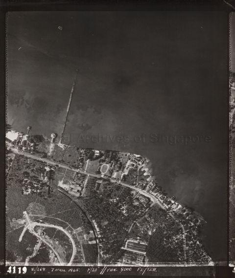 Aerial view of Pasir Panjang Village (bottom right corner), Pasir Panjang Police Station, Pasir Panjang Road, Clementi Road and West Coast Road
