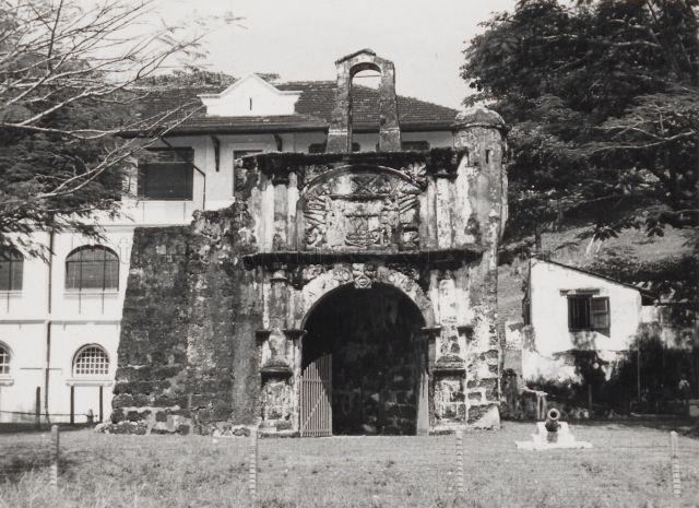 The gate of A Famosa fort, Malacca