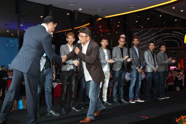 Film Director Jack Neo and cast of Ah Boys to Men film series at the official opening of the new SAFRA Toa Payoh.