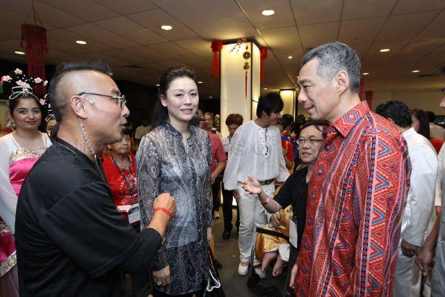 Taken at: Chingay Parade Singapore 2013 at F1 Pit Building Pictured: Guest-of-Honour Prime Minister Lee Hsien Loong