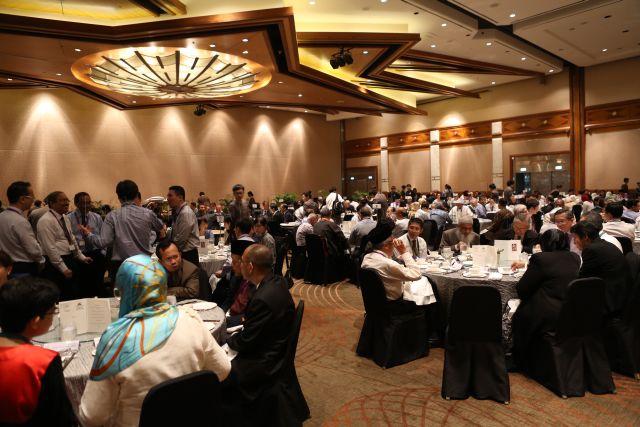 Participants at lunch reception held at Stamford Ballroom, Raffles City Convention Centre, during International Conference on Terrorist Rehabilitation and Community Resilience organised in conjunction with 10th anniversary of Religious Rehabilitation Group (RRG)