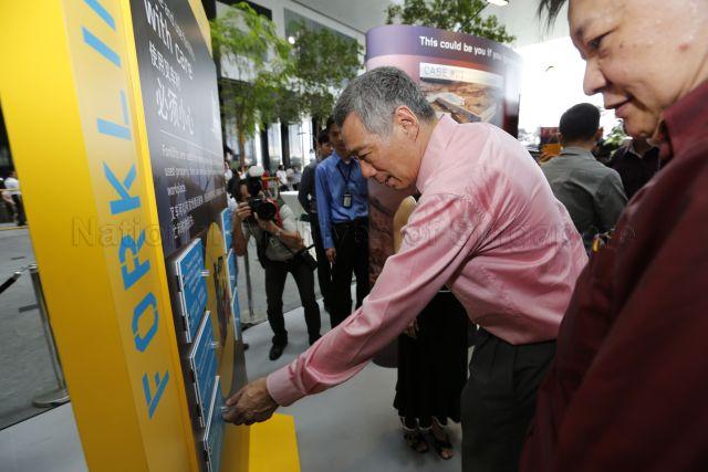 Taken at: Launch of the National Workplace Safety and Health (WSH) Campaign 2013 at The Cube, Asia Square Pictured: Guest-of-Honour Prime Minister Lee Hsien Loong