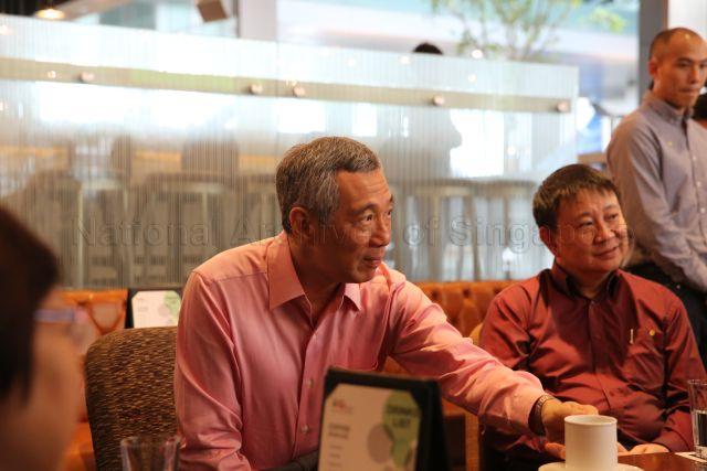 Taken at: Launch of the National Workplace Safety and Health (WSH) Campaign 2013 at The Cube, Asia Square Pictured: Guest-of-Honour Prime Minister Lee Hsien Loong and Chairman of the WSH Council Lee Tzu Yang