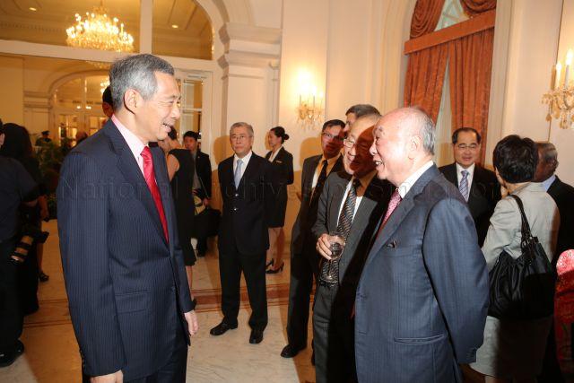 Prime Minister Lee Hsien Loong attending NUS conferment of Honorary Degree of Doctor of Laws on Former Prime Minister Lee Kuan Yew at Istana