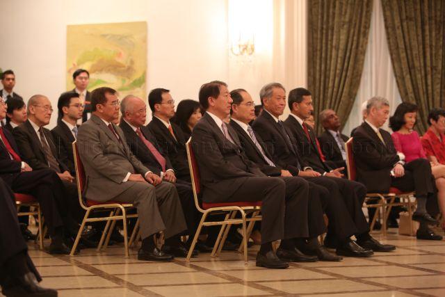 Attendees at NUS conferment of Honorary Degree of Doctor of Laws on Former Prime Minister Lee Kuan Yew at Istana