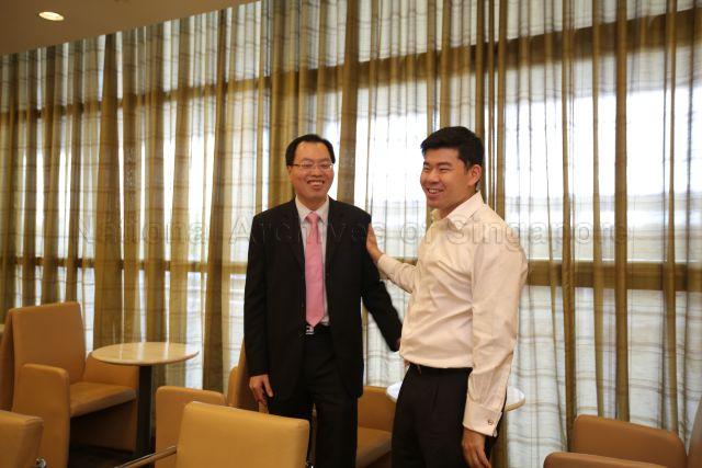 Gabriel Lim (right), who is Principal Private Secretary to Prime Minister Lee Hsien Loong, is pictured in Shanghai. This is a picture taken during Prime Minister Lee’s seven-day official visit to China.