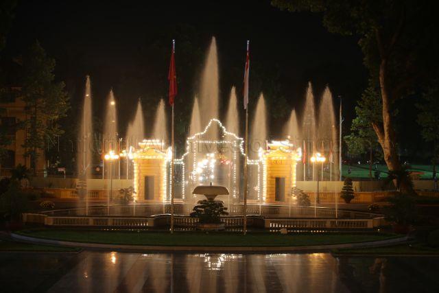 Fa�ade of the Presidential Palace in Hanoi, Vietnam.