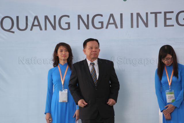 Co-chairman of Vietnam-Singapore Investment Park (VSIP) Group and Chairman of Becamex IDC Corporation Nguyen Van Hung at the ground-breaking ceremony for the fifth VSIP in Quang Ngai Province, Vietnam.